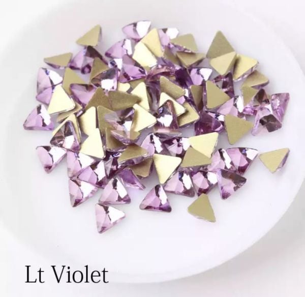 Taş Üçgen Lt.Violet 5mm 2 Adet