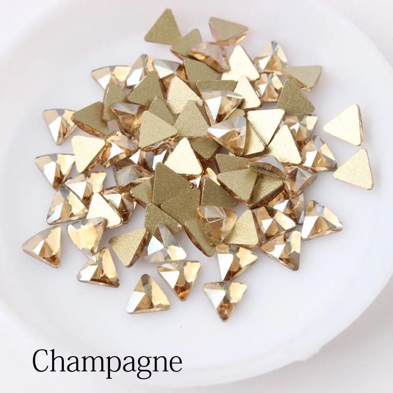Taş Üçgen Champagne 5mm 2 Adet