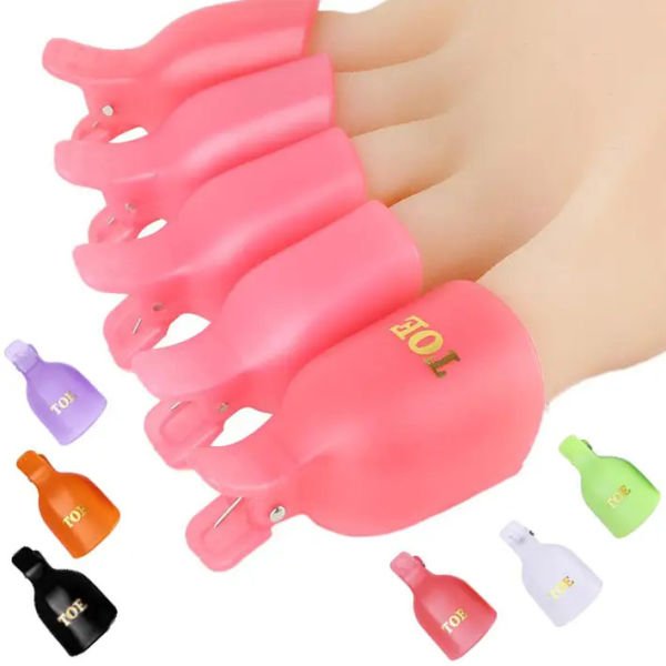 Oje Çıkarma Plastik Ayak Mandalı Çeşitli Renk 5'li