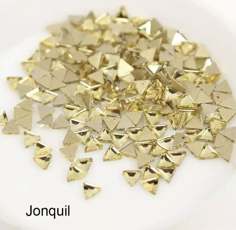 Taş Üçgen Jonquil 3mm 4 Adet