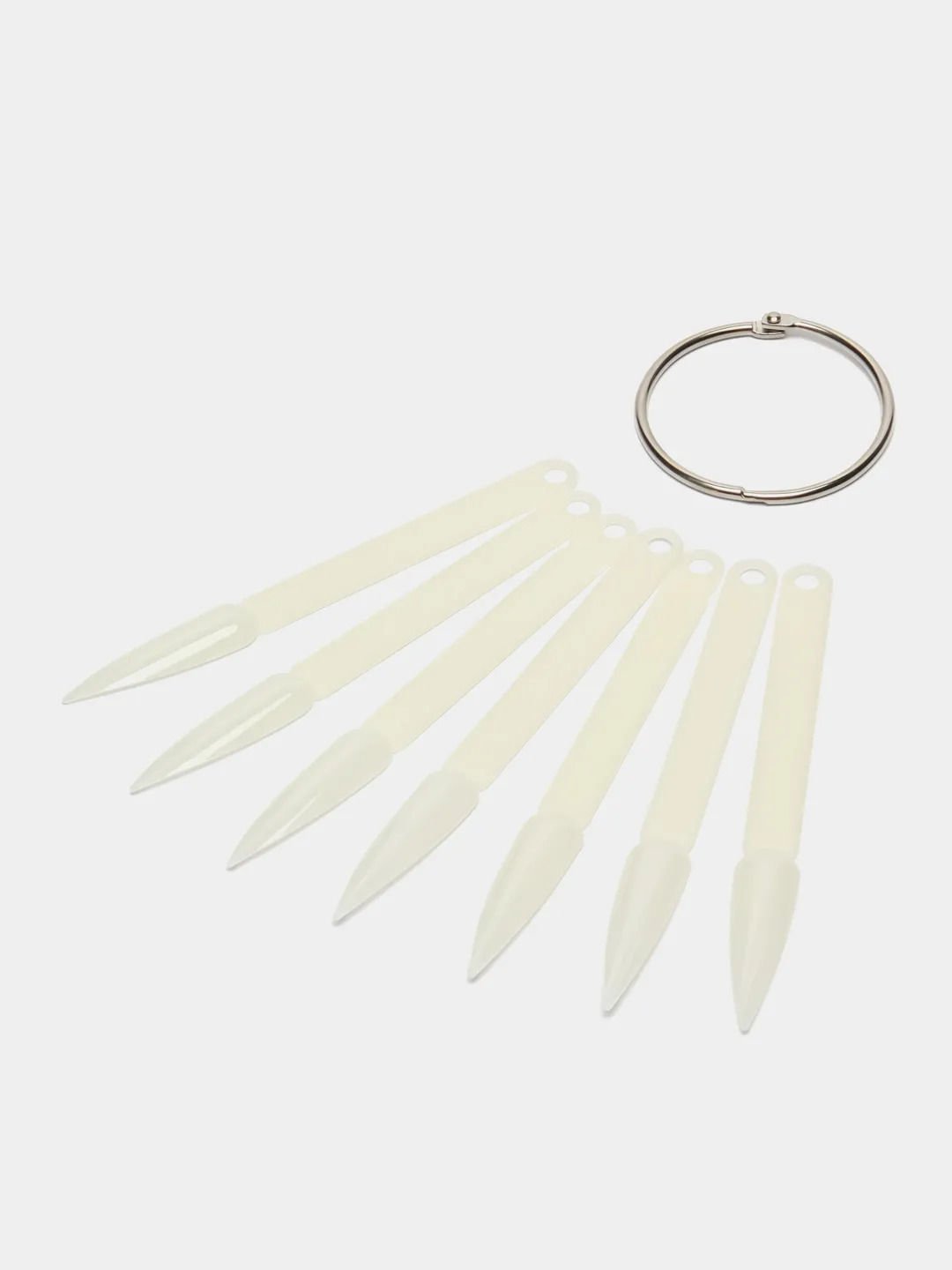 Kartela Mat Stiletto Natural 50'li Tips