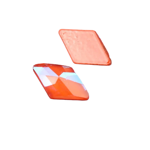 Taş Eşkenar Dörtgen Royal Turuncu 6*10mm 2 Adet