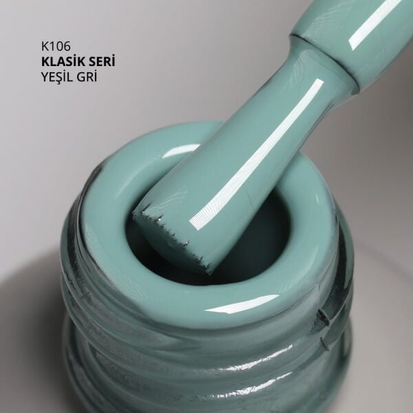 Momo Professional Klasik Seri Kalıcı Oje K106 Yeşil Gri (14ml)