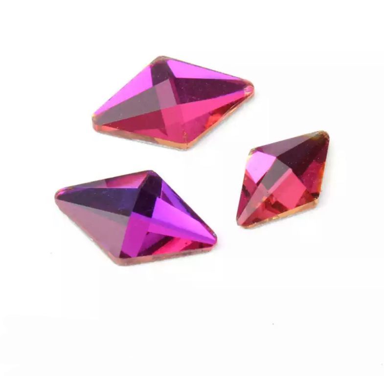 Taş Eşkenar Dörtgen Purple 6*10mm 2 Adet