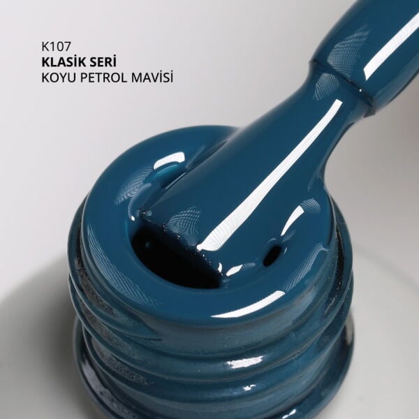 Momo Professional Klasik Seri Kalıcı Oje K107 Koyu Petrol Mavisi (14ml)