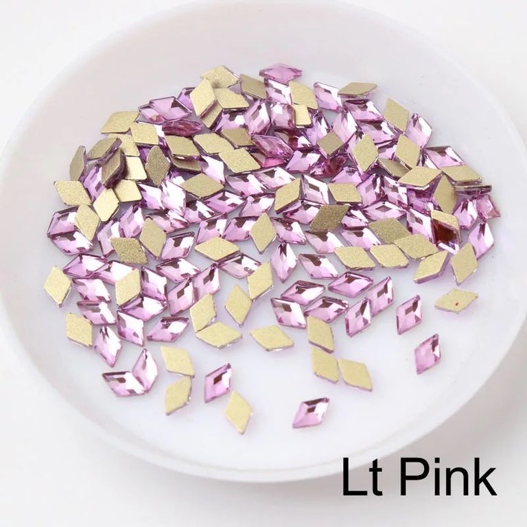 Taş Eşkenar Dörtgen Lt.Pink 3*5mm 2 Adet