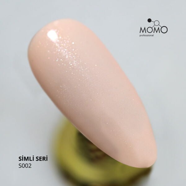Momo Professional Simli Seri Kalıcı Oje S002 Gümüş Simli Fil Dişi (14ml)