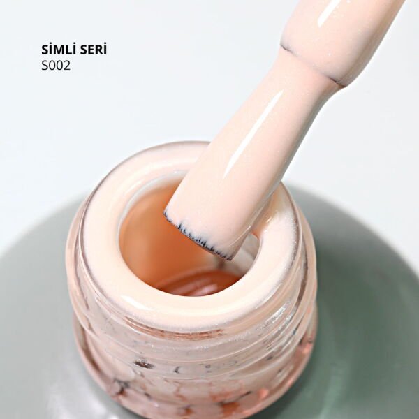 Momo Professional Simli Seri Kalıcı Oje S002 Gümüş Simli Fil Dişi (14ml)