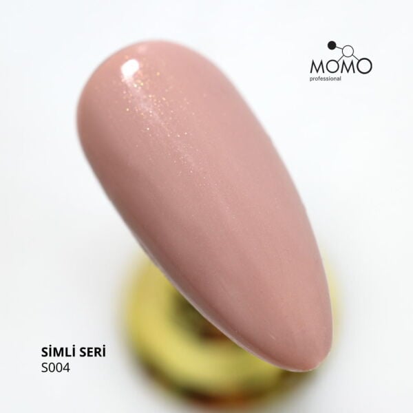 Momo Professional Simli Seri Kalıcı Oje S004 Simli Pudra Ten (14ml)
