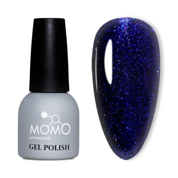 Momo Professional Simli Seri Kalıcı Oje S005 Simli Safir Mavi (14ml)
