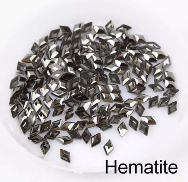 Taş Eşkenar Dörtgen Hematite 3*5mm 2 Adet