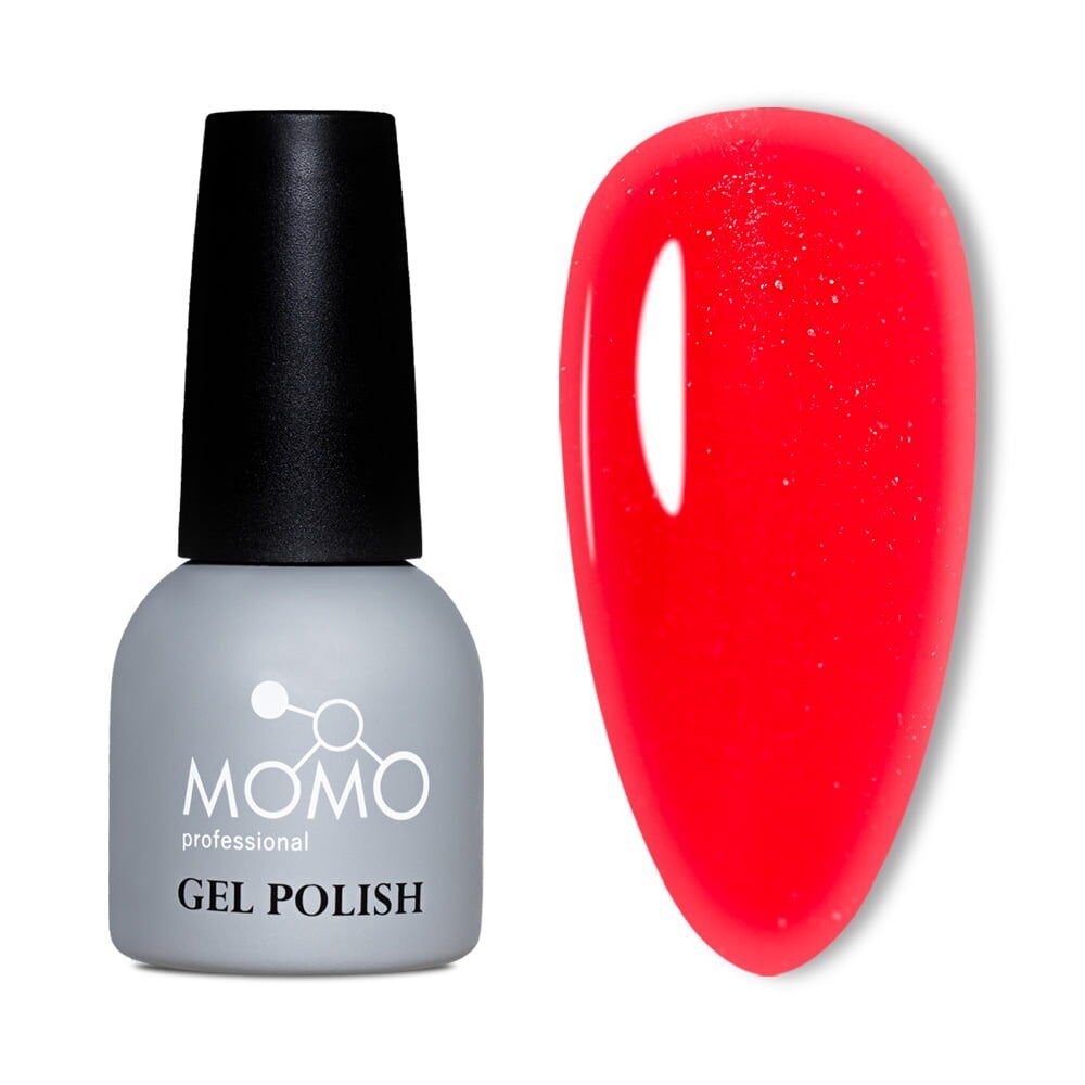 Momo Professional Simli Seri Kalıcı Oje S017 Hafif Simli Kırmızı (14ml)