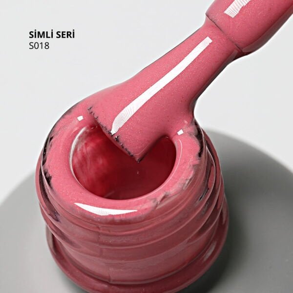 Momo Professional Simli Seri Kalıcı Oje S018 Simli Gül Kurusu (14ml)