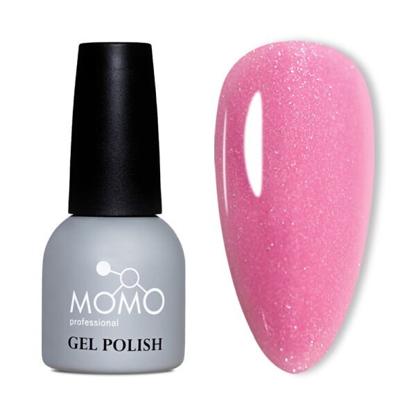 Momo Professional Simli Seri Kalıcı Oje S020 Hafif Işıltılı Şeker Pembesi (14ml)