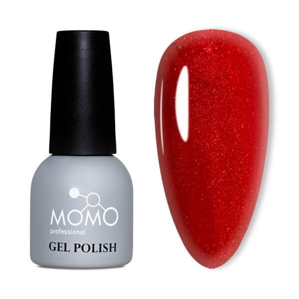 Momo Professional Simli Seri Kalıcı Oje S024 Simli Bayrak Kırmızısı (14ml)