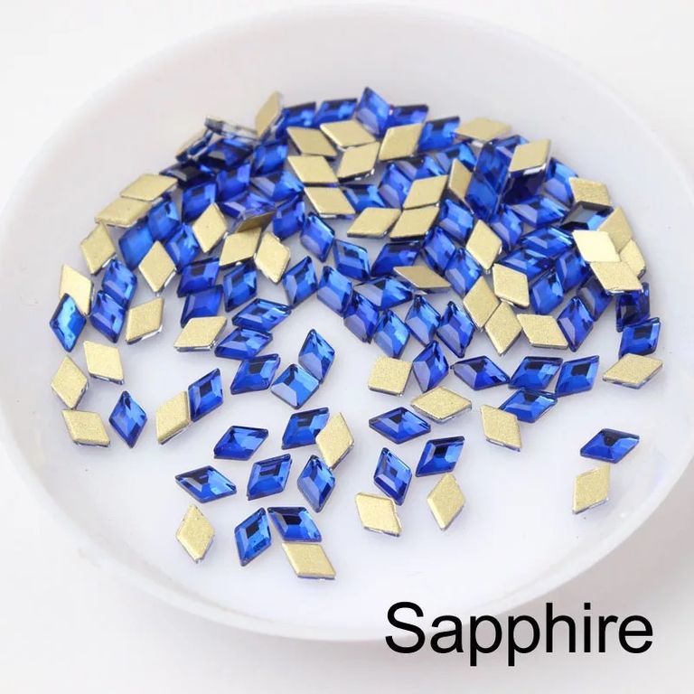 Taş Eşkenar Dörtgen Sapphire 3*5mm 2 Adet