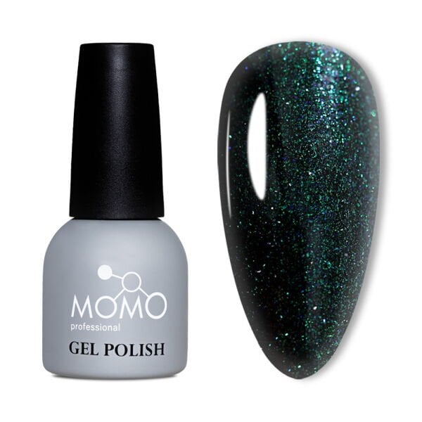 Momo Professional Simli Seri Kalıcı Oje S028 Parıltılı Zümrüt Yeşili (14ml)