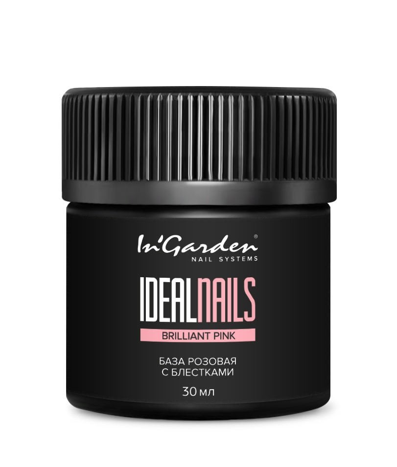 In'Garden Kauçuk/Rubber Base Coat Brilliant Pink (30ml) (Kamuflaj Simli Pembe)