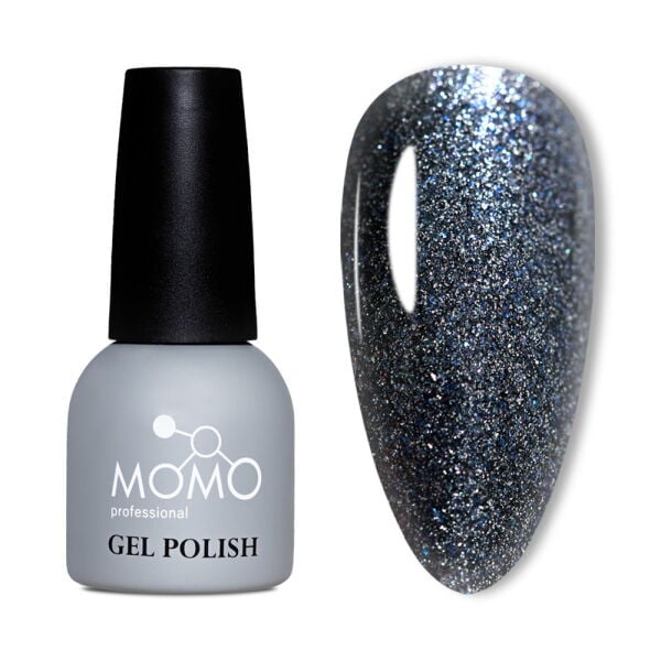 Momo Professional Simli Seri Kalıcı Oje S029 Parıltılı Küllü Gri (14ml)
