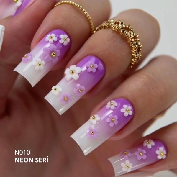 Momo Professional Neon Seri Kalıcı Oje N010 Neon Mor (14ml)