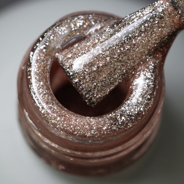 Momo Professional Glitter Seri Kalıcı Oje G004 Rose Gold (14ml)