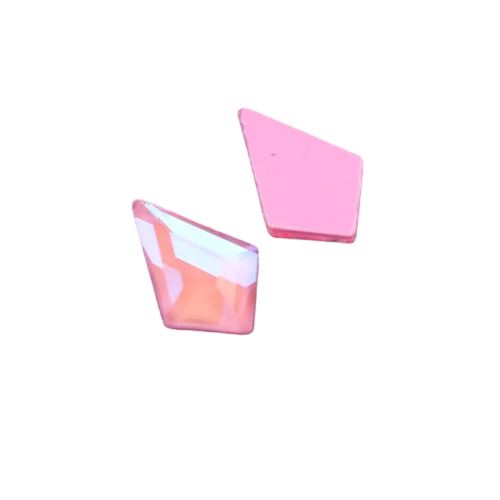 Taş Eşkenar Dörtgen Eğimli Royal Pink 5.5*8.5mm 2 Adet