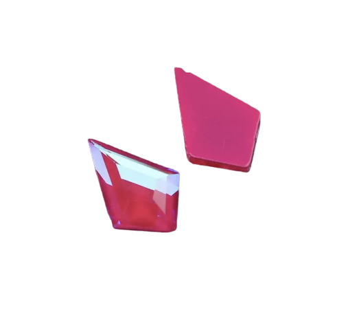 Taş Eşkenar Dörtgen Eğimli Royal Fuşya 5.5*8.5mm 2 Adet