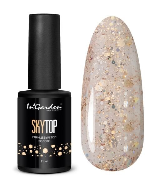 In'Garden Sky Top Coat Altın /Yapışkansız (11ml)