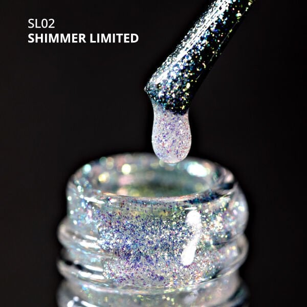 Momo Professional Shimmer Limited Seri Holografik Kalıcı Oje SL02 Rakı Beyazı Altın Yeşil Simli (10ml)