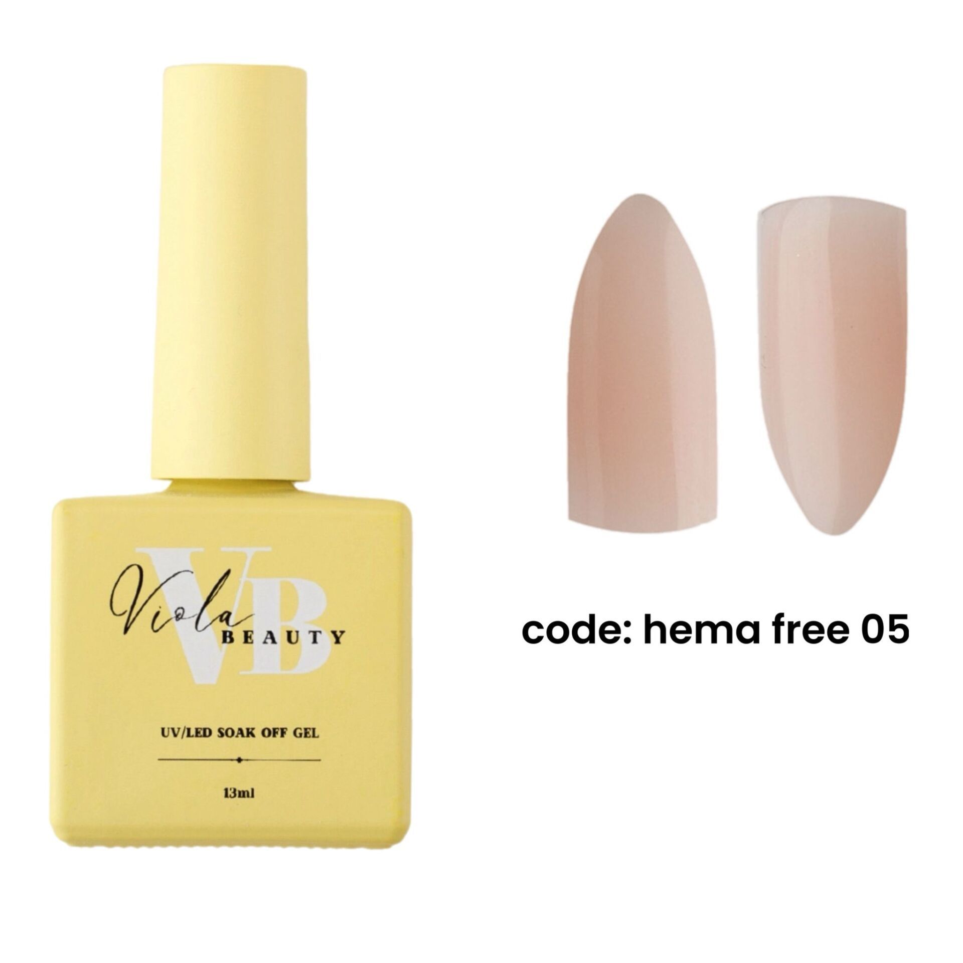Viola Beauty Hema Free 05 Base Coat (Hema Maddesi İçermeyen Renkli base ) 13 ml