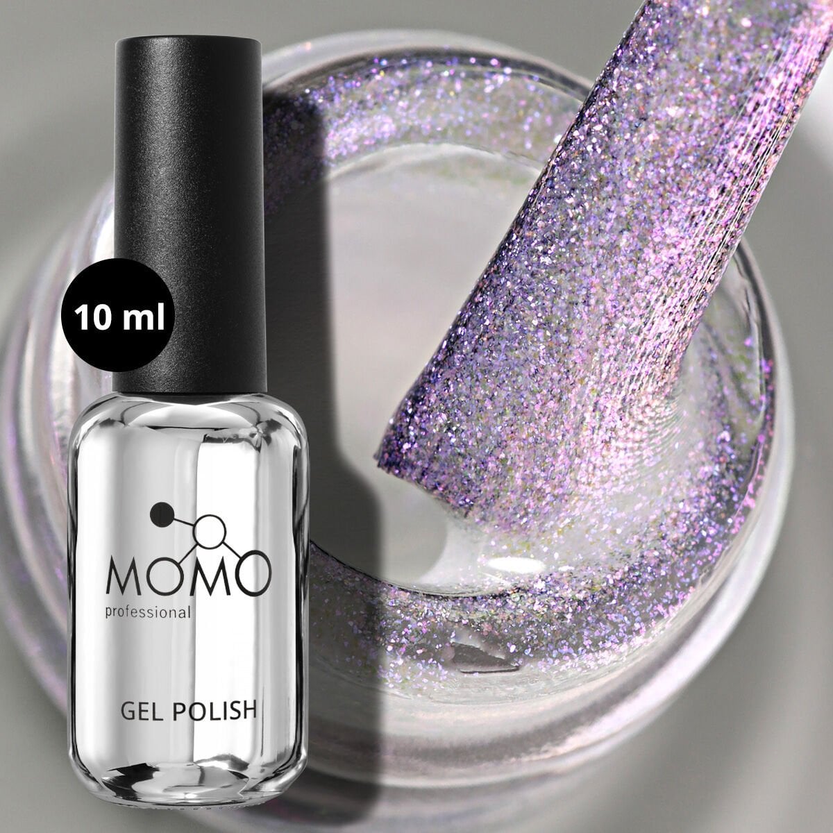 Momo Professional Shimmer Limited Seri Holografik Kalıcı Oje SL03 Rakı Beyazı Pembe Mor Simli (10ml)