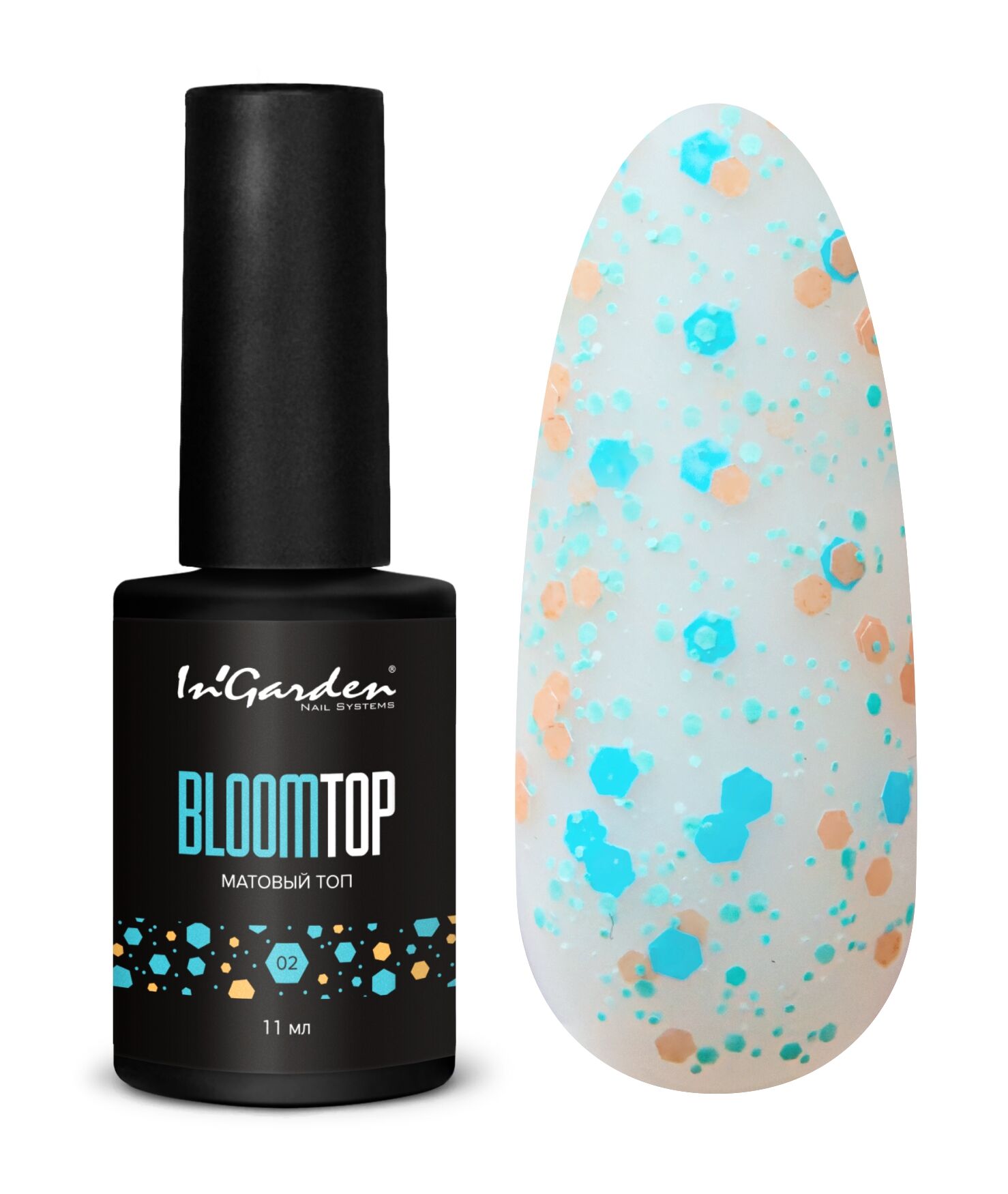 In'Garden Bloom Top Coat Mat 02 /Yapışkansız (11ml)