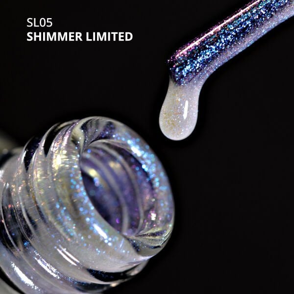 Momo Professional Shimmer Limited Seri Holografik Kalıcı Oje SL05 Rakı Beyazı Mavi Mor Simli (10ml)