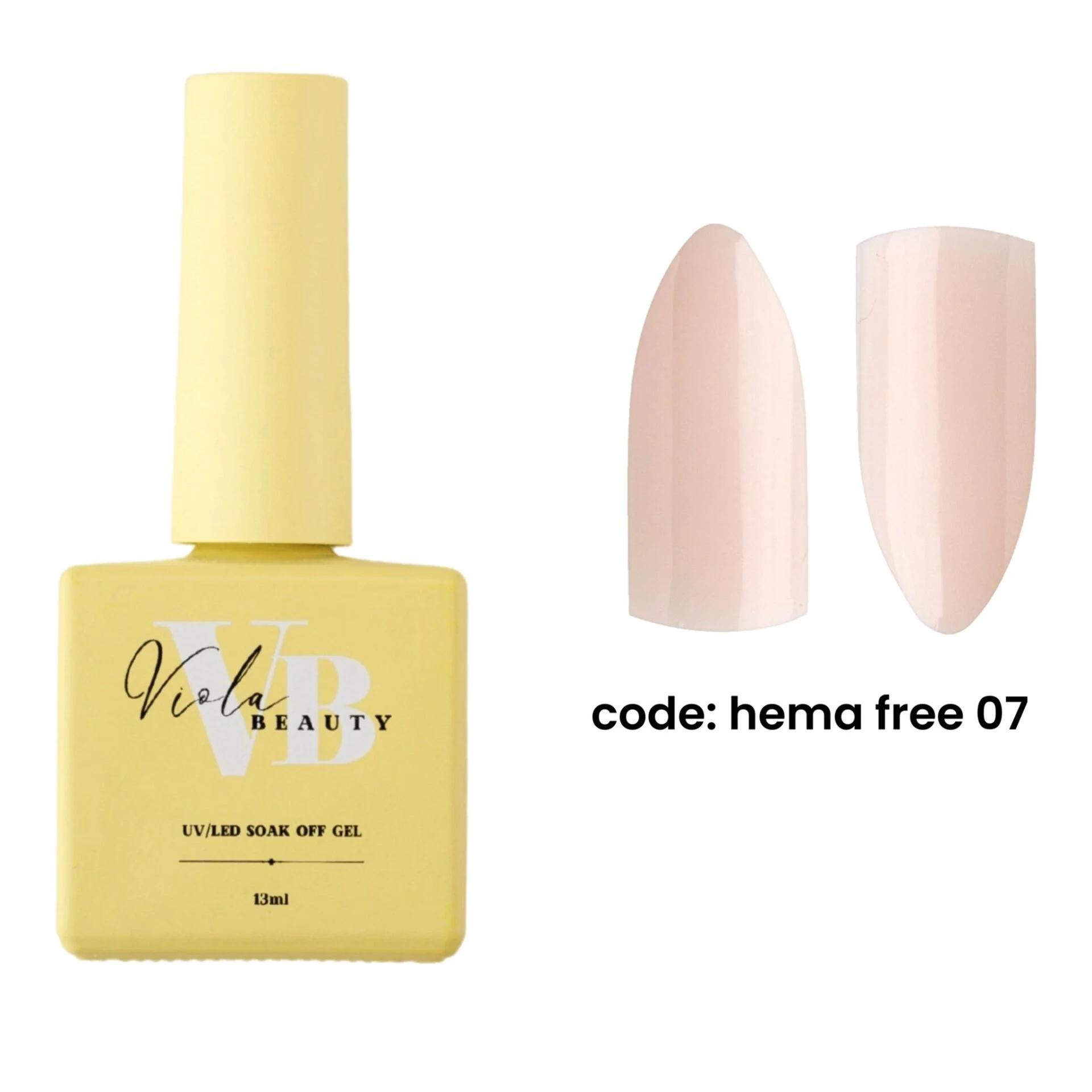 Viola Beauty Hema Free 07 Base Coat (Hema Maddesi İçermeyen Renkli base ) 13 ml