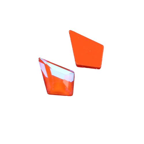 Taş Eşkenar Dörtgen Eğimli Royal Turuncu 5.5*8.5mm 2 Adet