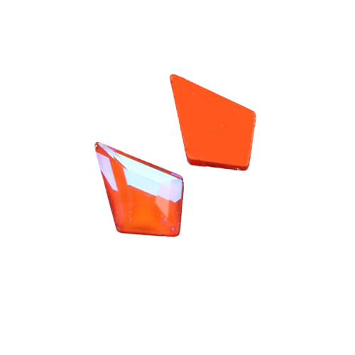 Taş Eşkenar Dörtgen Eğimli Royal Turuncu 5.5*8.5mm 2 Adet