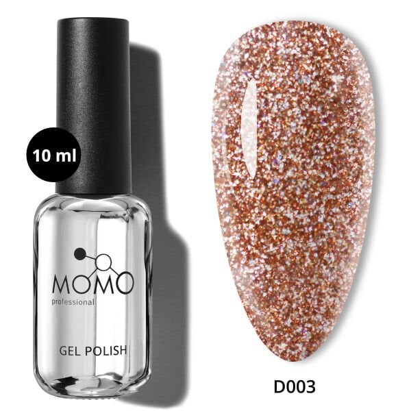 Momo Professional Disko Seri Kalıcı Oje D003 Kahverengi (10ml) Reflective Flash Gel Polish