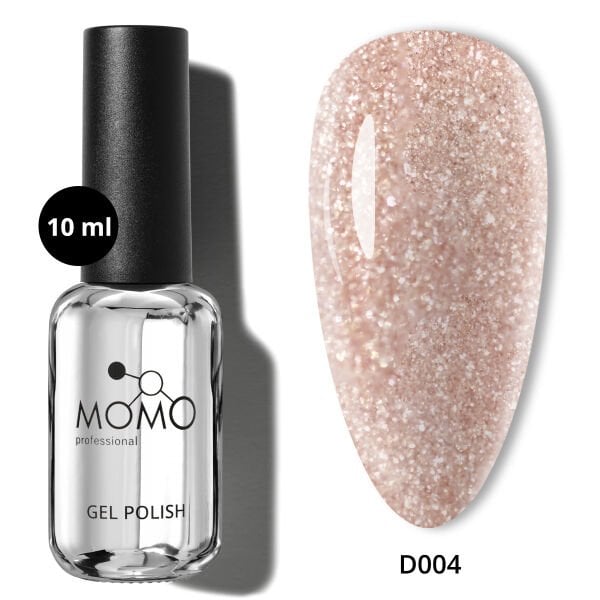 Momo Professional Disko Seri Kalıcı Oje D004 Nude Pembe (10ml) Reflective Flash Gel Polish
