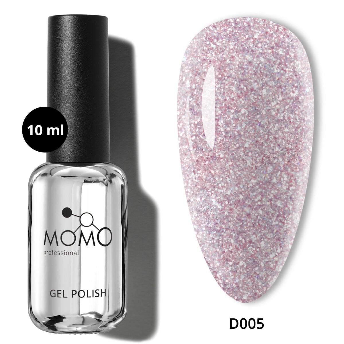 Momo Professional Disko Seri Kalıcı Oje D005 Pembe (10ml) Reflective Flash Gel Polish