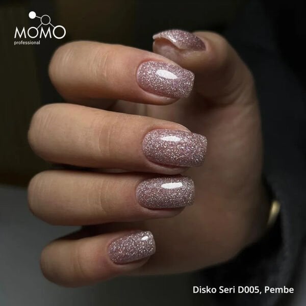 Momo Professional Disko Seri Kalıcı Oje D005 Pembe (10ml) Reflective Flash Gel Polish