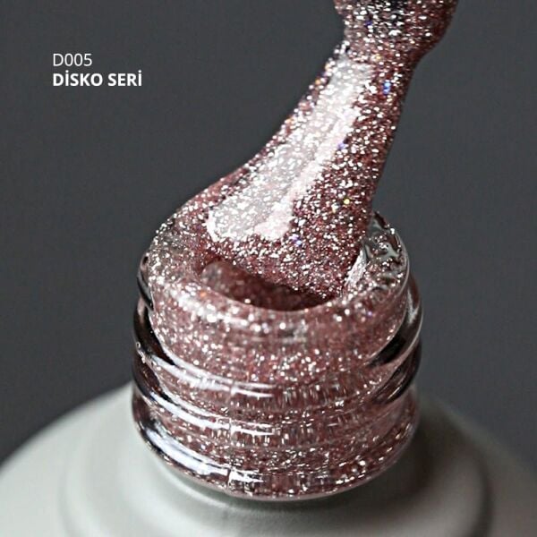 Momo Professional Disko Seri Kalıcı Oje D005 Pembe (10ml) Reflective Flash Gel Polish