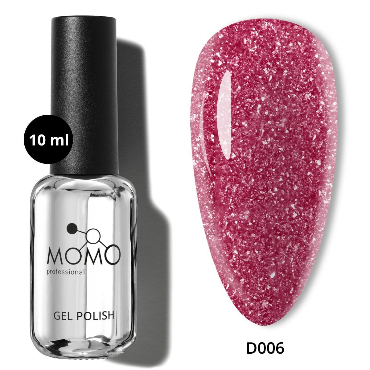 Momo Professional Disko Seri Kalıcı Oje D006 Çingene Pembesi (10ml) Reflective Flash Gel Polish