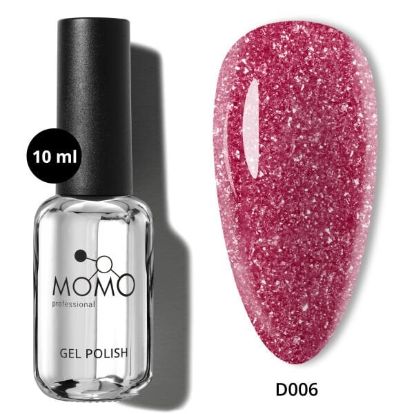 Momo Professional Disko Seri Kalıcı Oje D006 Çingene Pembesi (10ml) Reflective Flash Gel Polish