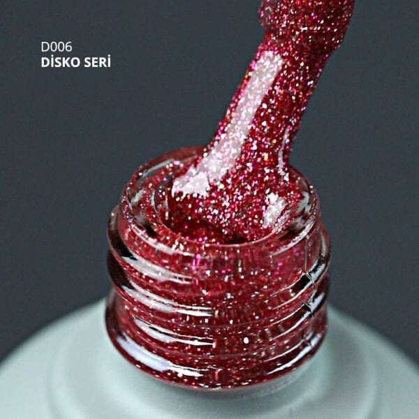 Momo Professional Disko Seri Kalıcı Oje D006 Çingene Pembesi (10ml) Reflective Flash Gel Polish