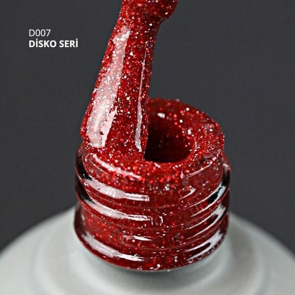 Momo Professional Disko Seri Kalıcı Oje D007 Kırmızı (10ml) Reflective Flash Gel Polish