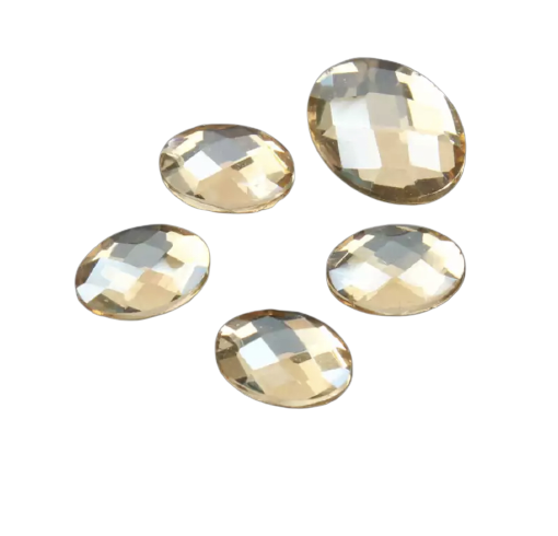 Taş Oval Şampanya 4*6mm 2 Adet