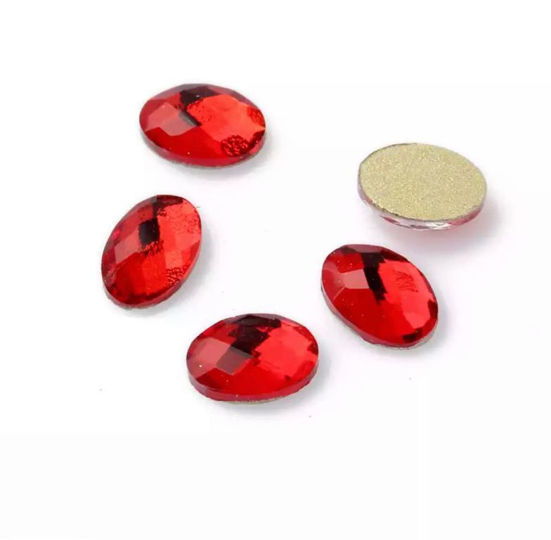 Taş Oval Red 4*6mm 2 Adet