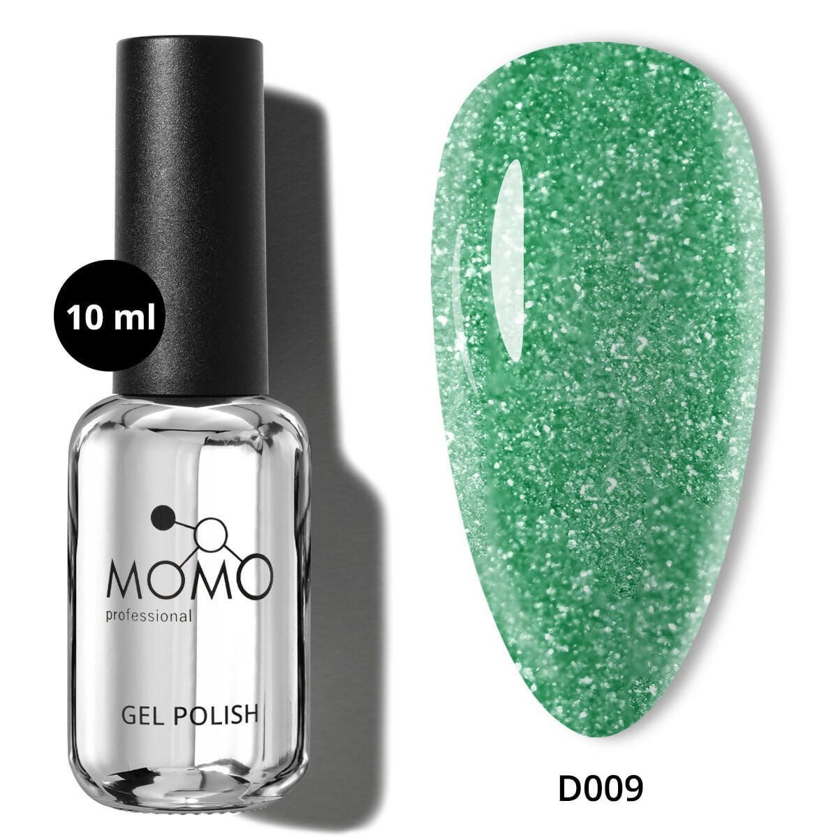 Momo Professional Disko Seri Kalıcı Oje D009 Yeşil (10ml) Reflective Flash Gel Polish