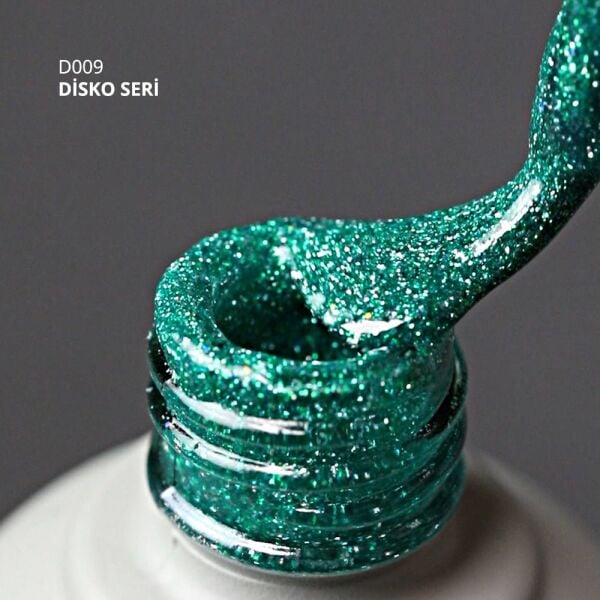 Momo Professional Disko Seri Kalıcı Oje D009 Yeşil (10ml) Reflective Flash Gel Polish