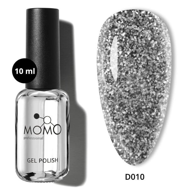 Momo Professional Disko Seri Kalıcı Oje D010 Siyah (10ml) Reflective Flash Gel Polish